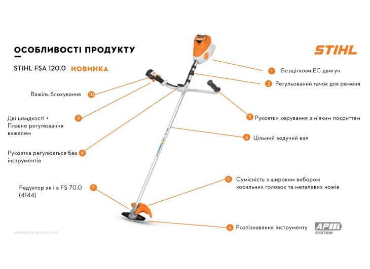 Мотокоса аккумуляторная Stihl FSА 120 (без акб и з/у) Мотокоса аккумуляторная Stihl FSА 120 (без акб и з/у)