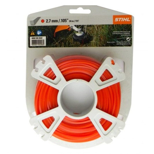 Косильная струна Stihl 2.7 мм х 32 м (Квадратная) Косильная струна Stihl 2.7 мм х 32 м (Квадратная)