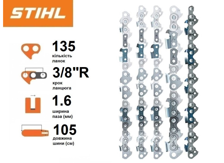 Шина Stihl Duromatic 105 см, 1.6 мм, (3/8" / 0.404") Шина Stihl Duromatic 105 см, 1.6 мм, (3/8" / 0.404")