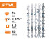 Шина Stihl Duromatic (STRONG S) 45 см, 1.6 мм (0.325", 3/8" Rapid)