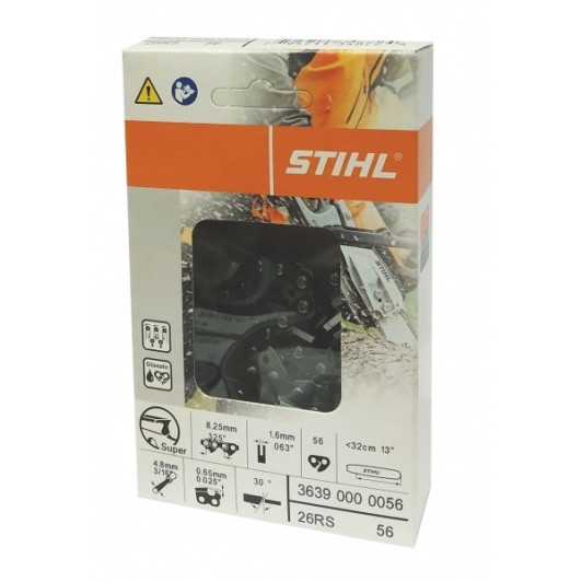 Цепь Stihl 26 RS, 32 см, 1.6 мм, 56 зв. Цепь Stihl 26 RS, 32 см, 1.6 мм, 56 зв.