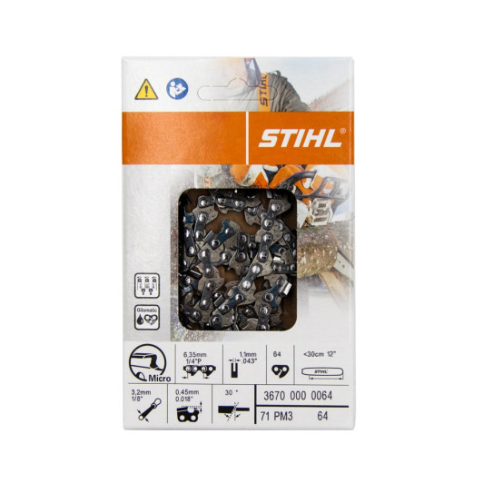 Цепь Stihl 71 PM3, 30 см, 64 звена Цепь Stihl 71 PM3, 30 см, 64 звена