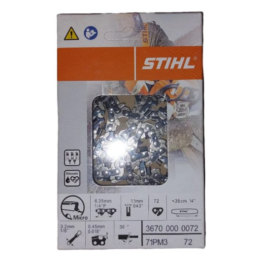 Цепь Stihl 71 PM3, 35 см, 72 звена Цепь Stihl 71 PM3, 35 см, 72 звена