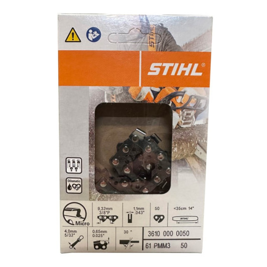 Цепь Stihl 61 PMM3, 35 см, 1.1 мм, 50 зв. Цепь Stihl 61 PMM3, 35 см, 1.1 мм, 50 зв.