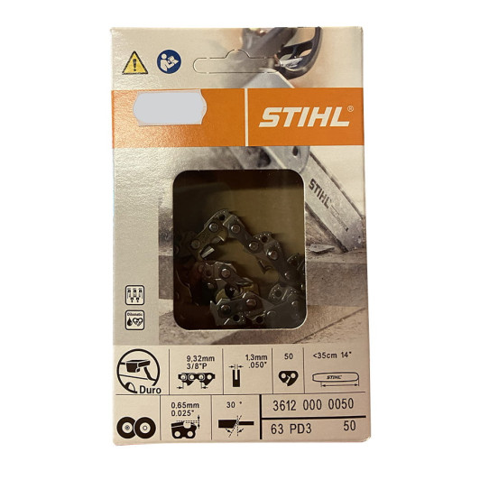 Цепь Stihl 63 PD3, 35 см, 1.3 мм, 50 зв. (с победитовой напайкой) Цепь Stihl 63 PD3, 35 см, 1.3 мм, 50 зв. (с победитовой напайкой)
