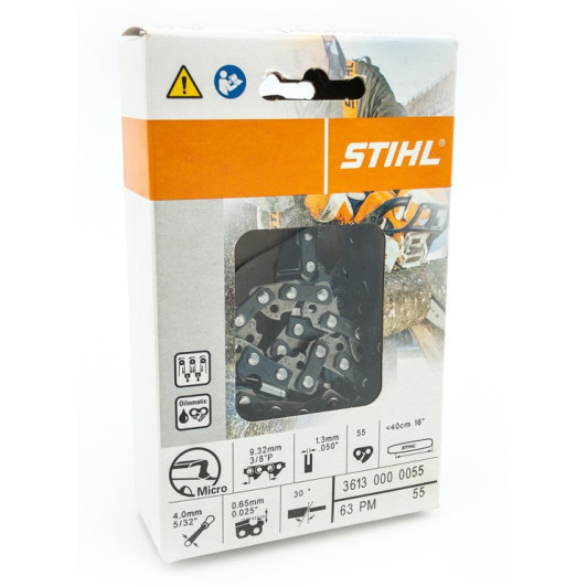 Цепь Stihl 63 PM, 40 см, 1.3 мм, 55 зв. Цепь Stihl 63 PM, 40 см, 1.3 мм, 55 зв.
