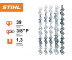 Цепь Stihl 63 PS, 1.3 мм, 39 зв.