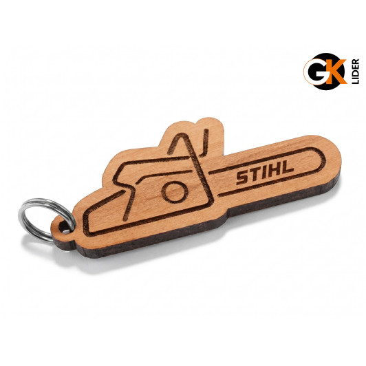 Деревянный брелок бензопила Stihl
